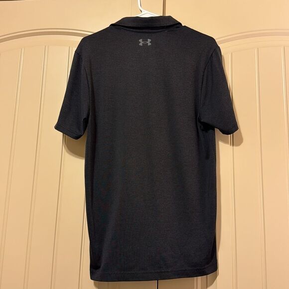 Men’s Under Armour Playoff Heather Polo | Small | Black/Anthracite/Pitch Gray - Picture 4 of 7